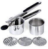 Rorence stainless-steel potato ricer for durable, smooth mashed potatoes.