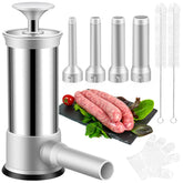ROSROSE sausage stuffer with four tubes for versatile home sausage making
