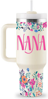 ROSTANTEN Nana 40oz insulated tumbler with lid keeps beverages cold or hot on the go.