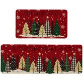 Roszwtit Christmas kitchen mat 17x29 with festive design for cozy kitchen entry.