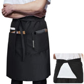 ROTANET long server apron with 3 pockets, front view, keeps essentials within reach during service.