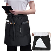 ROTANET server apron 18 inch black, two-pack protects clothing during busy service.
