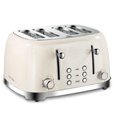 Roter Mond 4-slice toaster cream-front highlights vintage style and even browning