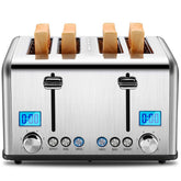Roter Mond Countdown Toaster front view in stainless steel for durable toast