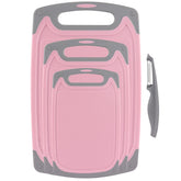 ROTTOGOON pink cutting board set for precise chopping and easy cleanup.
