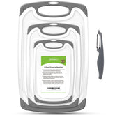 RottoGoon cutting boards set of four with non-slip feet for stable chopping