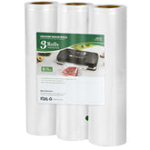 ROUUO 3-pack 11x10 bags rolls ideal for versatile portioning and storage.