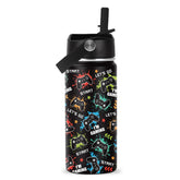 ROVOZAR game water bottle 16oz front design for gamers on the go.
