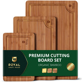 ROYAL CRAFT WOOD 15x10 inch bamboo cutting board for versatile prep.