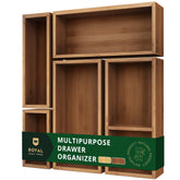 ROYAL CRAFT WOOD carbonized bamboo sticky note holder front view keeps notes within reach.