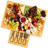 ROYAL CRAFT WOOD premium bamboo charcuterie board full set ideal for entertaining guests