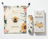 Royal Kitchen beeswax bread bag xl open shows breathable storage for fresh loaves.