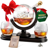 Royal Reserve globe decanter with ship inside, a centerpiece for whiskey nights