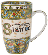 Royal Tara Irish Weave Mug featuring Slainte and knot weave for a cheerful tea