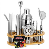 Roylvan Bartender Kit on the stand keeps tools organized for quick access