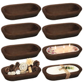 Royxen dough bowl raw wood close-up for rustic kitchen decor.