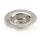RSVP International Endurance sink strainer with a 4.5-inch wide rim traps scraps while draining.