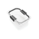 Rubbermaid Brilliance medium container with 3.2 cup capacity and clear, leak-proof lid