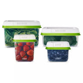 Rubbermaid FreshWorks medium short container with built-in FreshVent for longer-lasting berries
