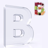 RUFHVTY 11-inch acrylic letter charcuterie box front view for elegant party displays.