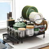 Runnatal 2-in-1 detachable dish rack shown, versatile setup for sink or counter.