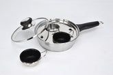 RUNZI egg poacher pan on stove for quick, evenly poached eggs