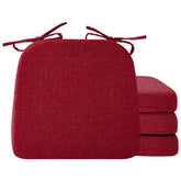 Ruqmuis D-shaped chair cushions 2 inch thick for ergonomic dining comfort