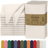 Ruvanti napkins natural color on table setting, durable and elegant.
