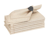 Ruvanti premium linen napkins set of six, full view on table for elegant dining