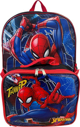 Ruz Spider-Man 16-inch backpack front view for daily school use.