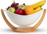 RPXLIFE ceramic fruit bowl on kitchen counter elevates countertop decor.