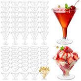 RYTOXILO 7 oz tall clear martini glass showcasing cocktails with durable design