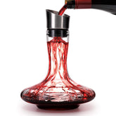 S JUSTSTART wine decanter with built-in aerator pourer enhances aroma and flavor.