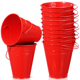 Sadnyy 12-pack galvanized buckets with handles for party décor and storage.