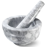 Sagler marble mortar and pestle close-up for grinding fresh spices