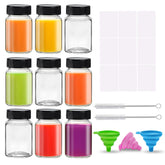 SAIAOKJ 2oz glass bottle with lid for portable, spill-free travel