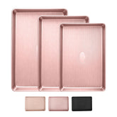 SakerPlus pink baking sheet set, versatile for cookies and roasting meals.