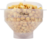 Salbree collapsible popcorn popper with clear view for watching kernels pop and compact storage.
