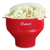 Salbree collapsible popcorn popper in color variety for quick, colorful snacks