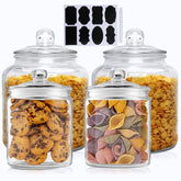 Salzesfalls glass jar with wide mouth for easy filling and scooping cookies.