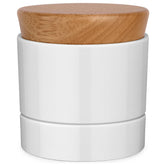 Samseel French butter dish with water line and lid for soft, spreadable butter.