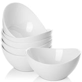 Samsle 19-ounce oval ceramic serving bowls for soup or salad.