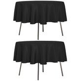 Sancua 2-pack round tablecloth, 60-inch black, protects and elevates dining surfaces