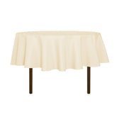 Sancua 70-inch round tablecloth in beige adds elegant protection for dining tables.