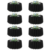Sancua 90-inch round black tablecloth, top view, enhances formal table setting.