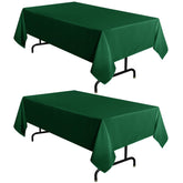 Sancua hunter green tablecloth 60x102 on a dining table, surface protection.