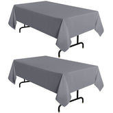 Sancua light grey tablecloth 60x102 packaged for quick, convenient setup.