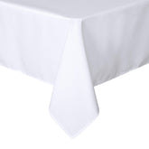 Sancua Rectangle Tablecloth in white on a 54x78 inch dining table.