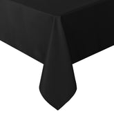Sancua rectangle tablecloth in black 60 by 102 inches protects surfaces with easy care durability.