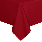 sancua rectangle tablecloth 60x120 in on a bold red surface for elegant dining.